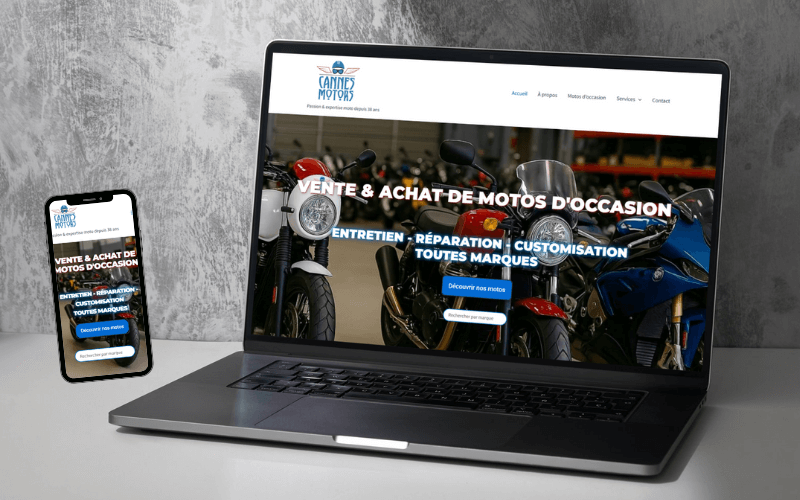 Site web Cannes Motors – réalisation OuistiCom